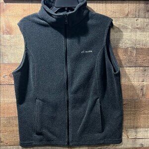 Columbia women's  Charcoal Fleece Vest XL